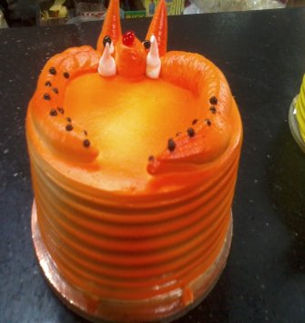 Orange Funny Face Cake