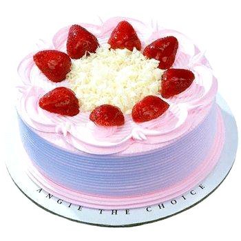 500 Gms Strawberry Cake