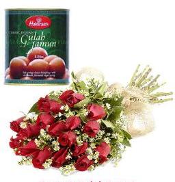 Flowers with Gulab Jamun