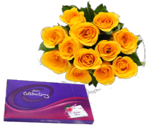Cadbury Celebration Yellow Roses