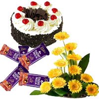 Flowers with Cake and Chocolate