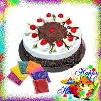 Cake and Holi Colour