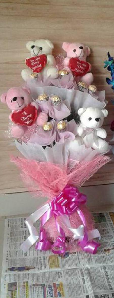 Teddy and Chocolate Bouquet