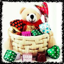 Chocolates on Teddy Basket