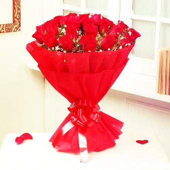 25 Red Roses Bunch for Valentine