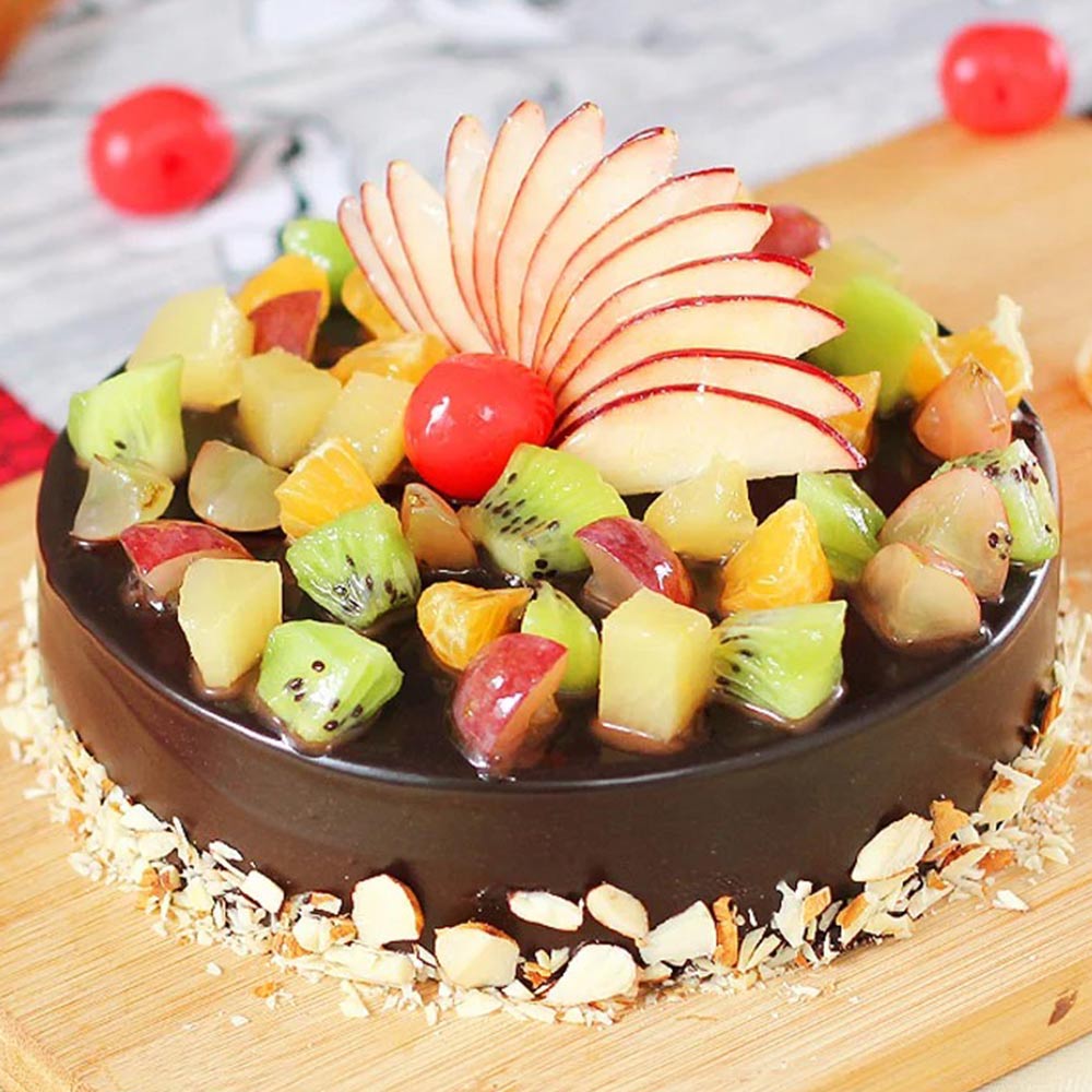 Chocolate Fruit Cake 500g - Same Day Delivery in Delhi NCR