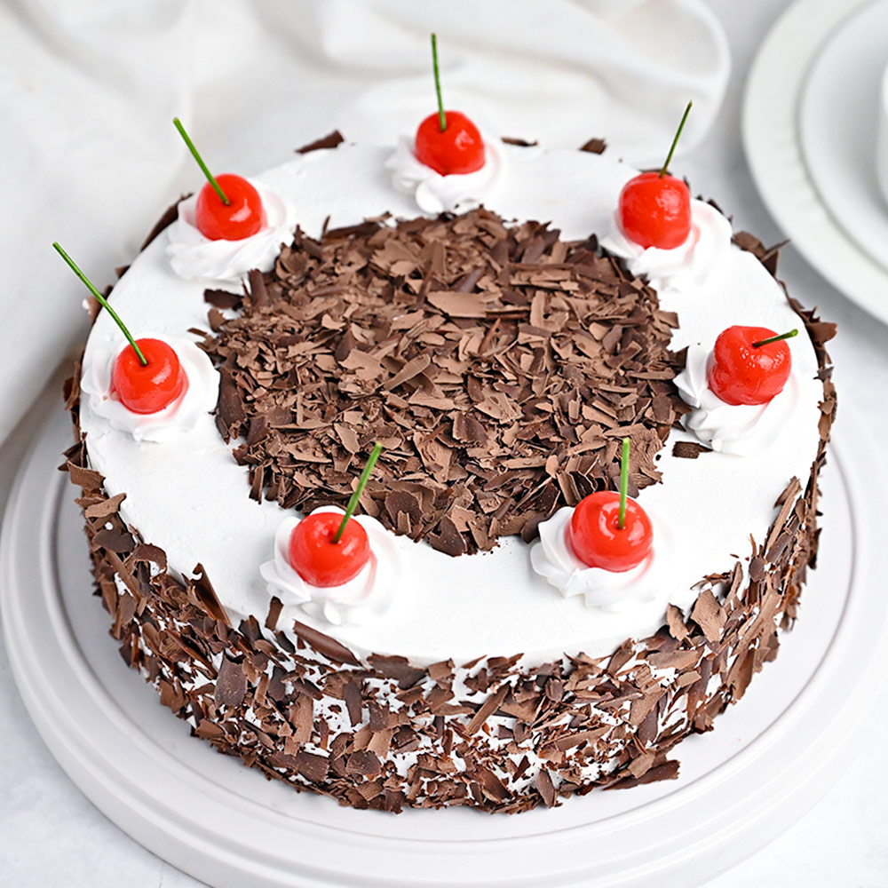 Black Forest Cake With Delicious Cherries